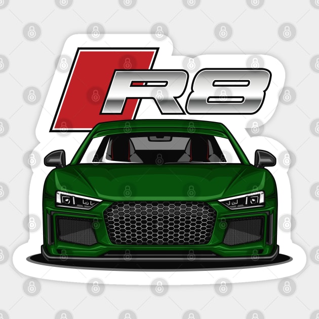 R8 V10 Performance (Cambridge Green Pearl) Sticker by Jiooji Project